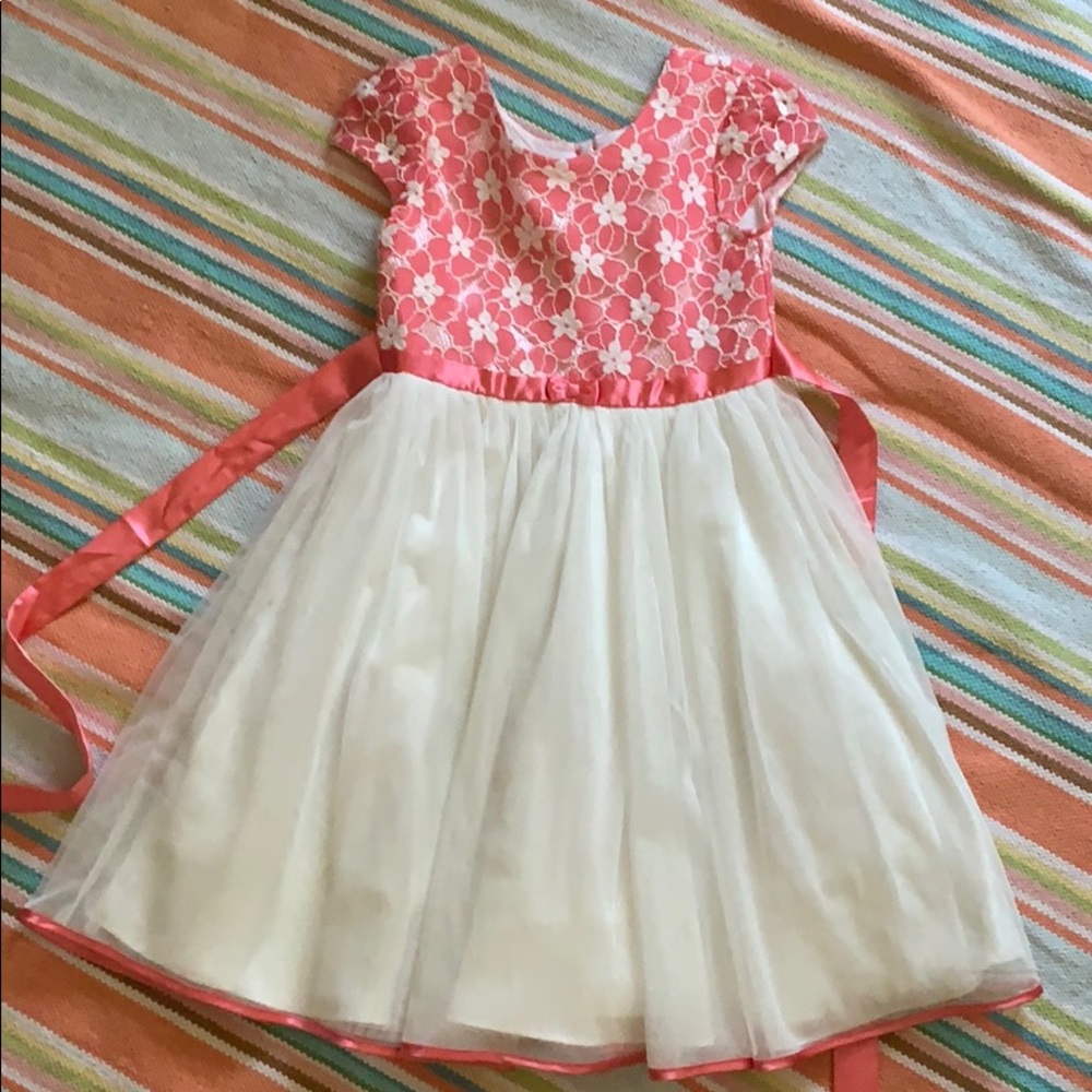 🎀Super cute coral/pink girls dress!